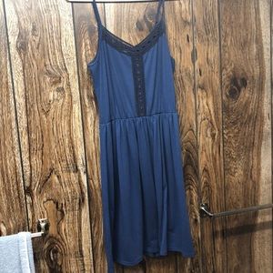 Blue mid-length dress